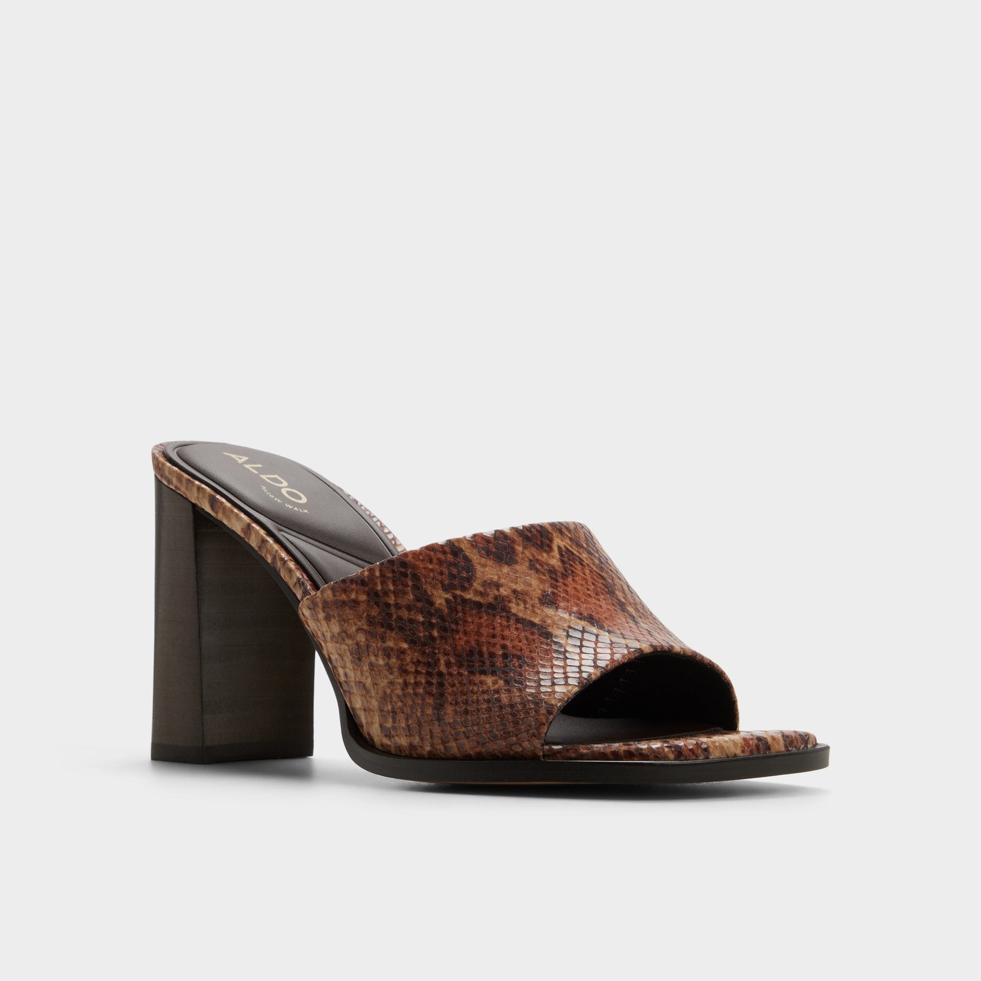 Re in Sophia Brown Multi14190695 - Heeled mule, Block heel - Brown multi