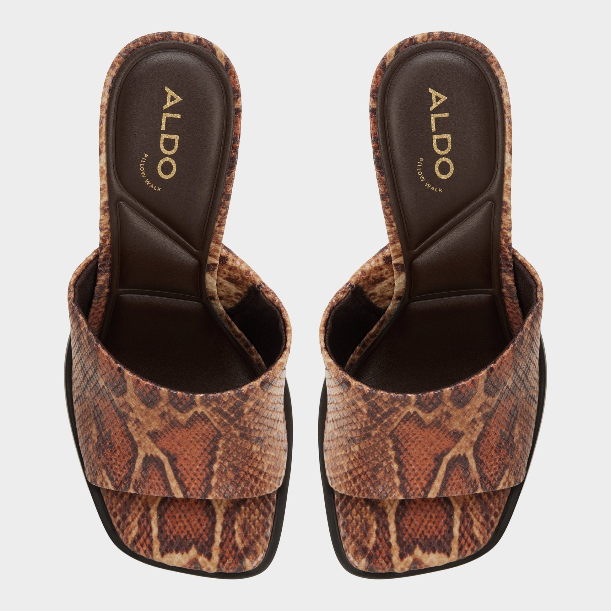 Re in Sophia Brown Multi14190695 - Heeled mule, Block heel - Brown multi