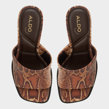 Re in Sophia Brown Multi14190695 - Heeled mule, Block heel - Brown multi