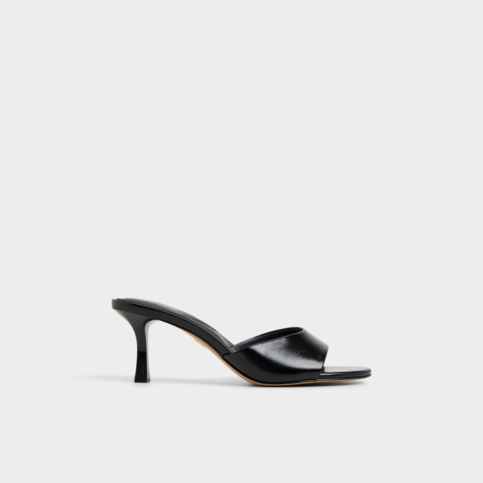 Annaberaen in Black - Heeled mule, Stiletto heel - Black