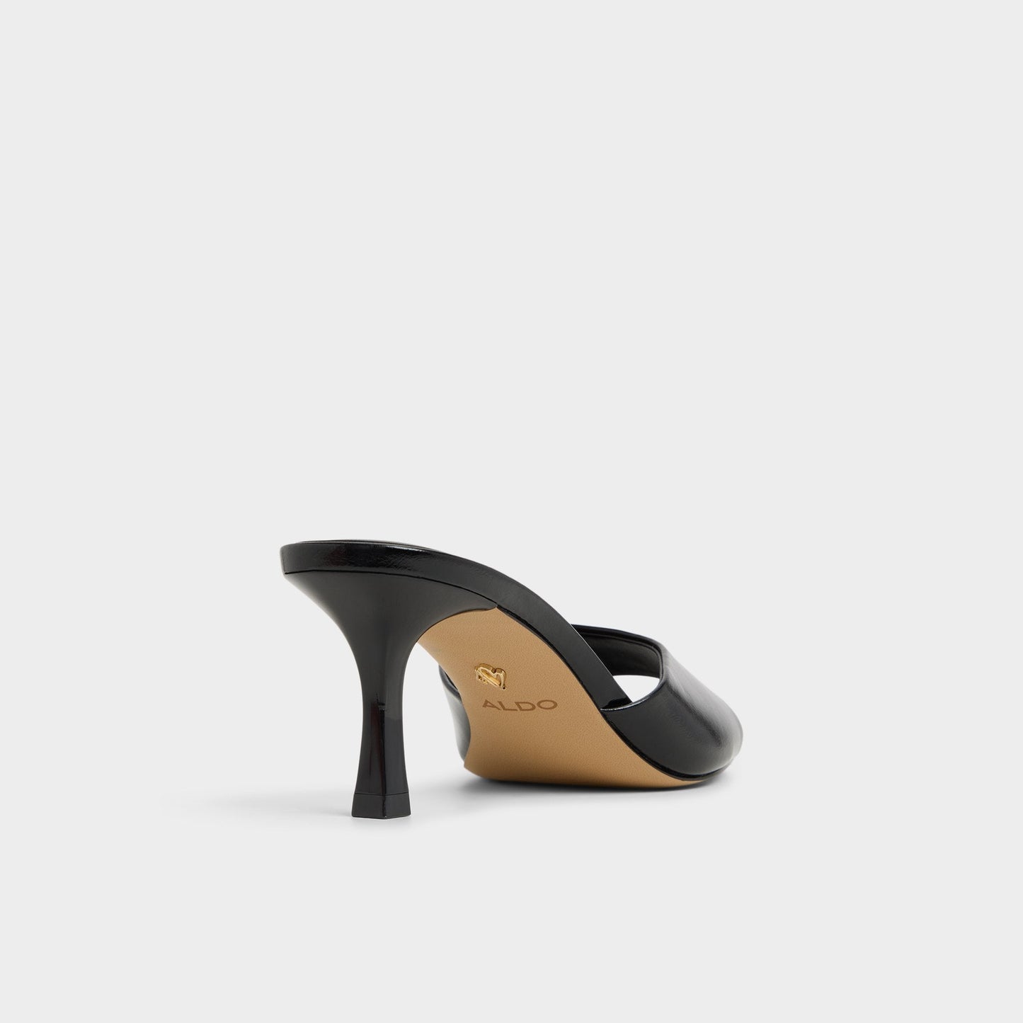 Annaberaen in Black - Heeled mule, Stiletto heel - Black