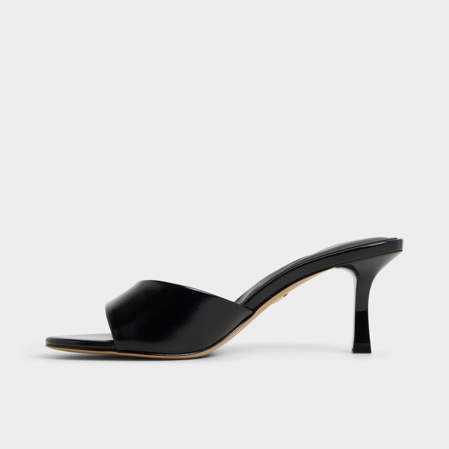 Annaberaen in Black - Heeled mule, Stiletto heel - Black