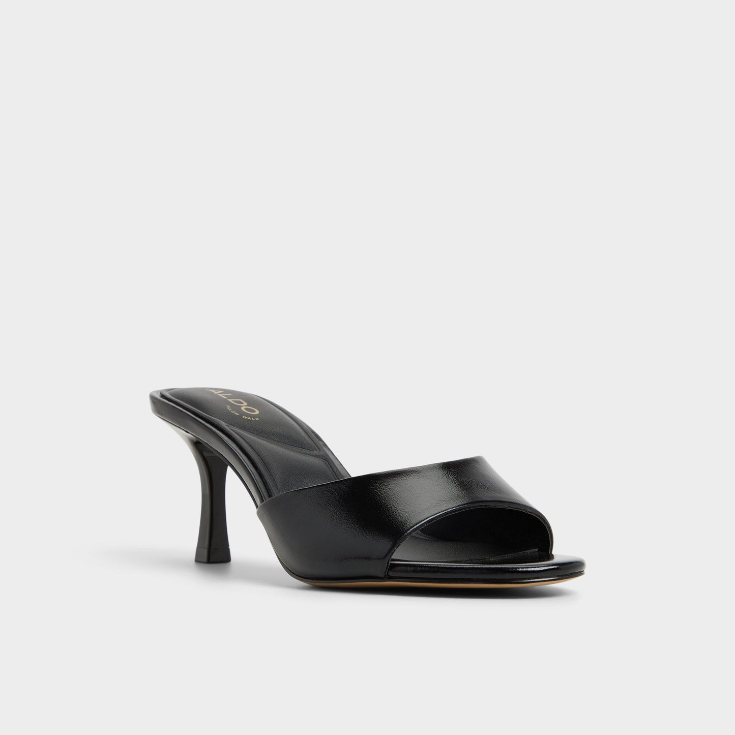 Annaberaen in Black - Heeled mule, Stiletto heel - Black