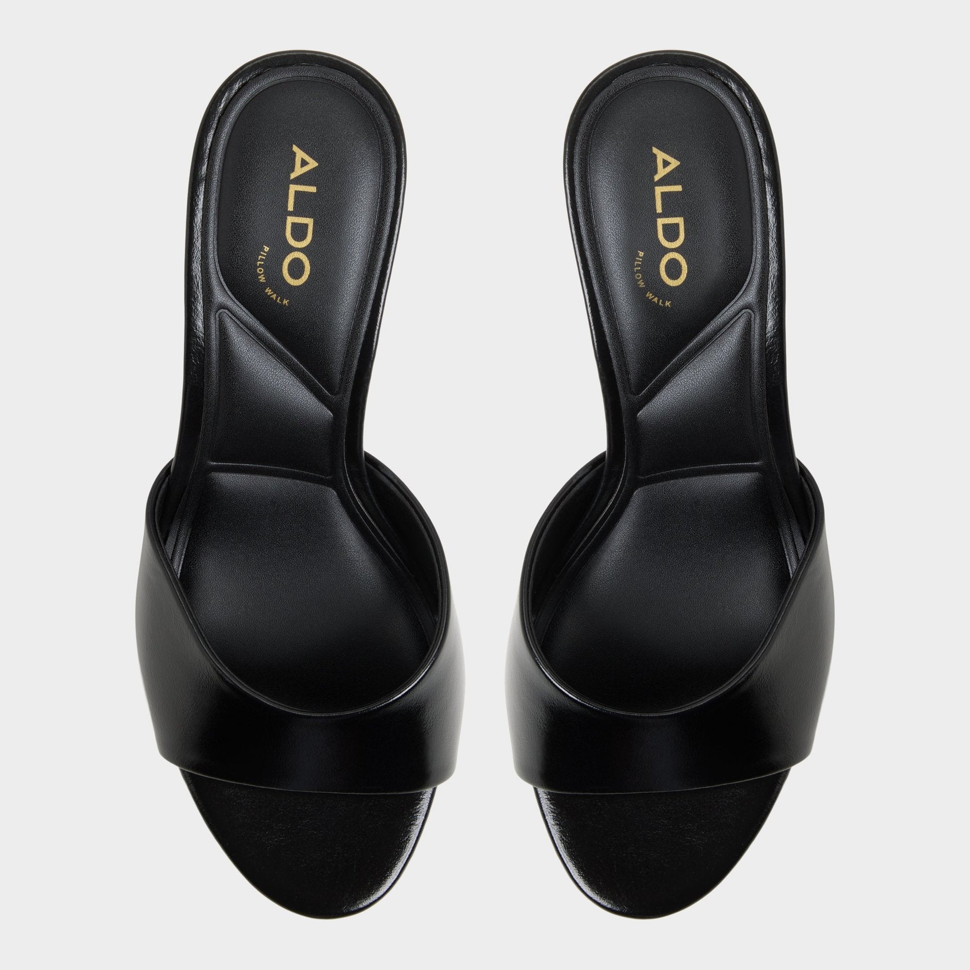 Annaberaen in Black - Heeled mule, Stiletto heel - Black