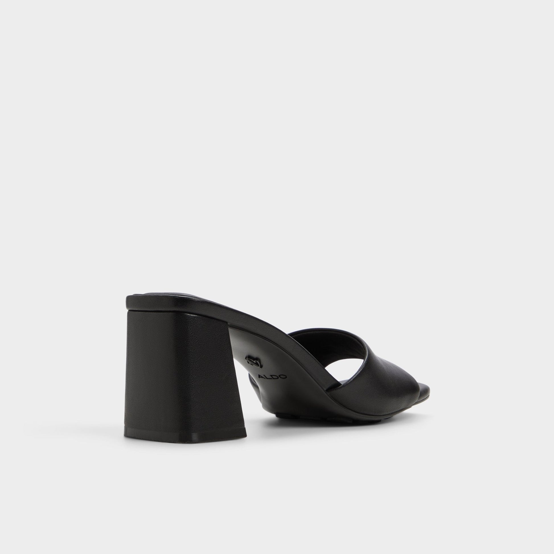 Tisha Black Women's Heeled mules - Heeled mule, Block heel - Black