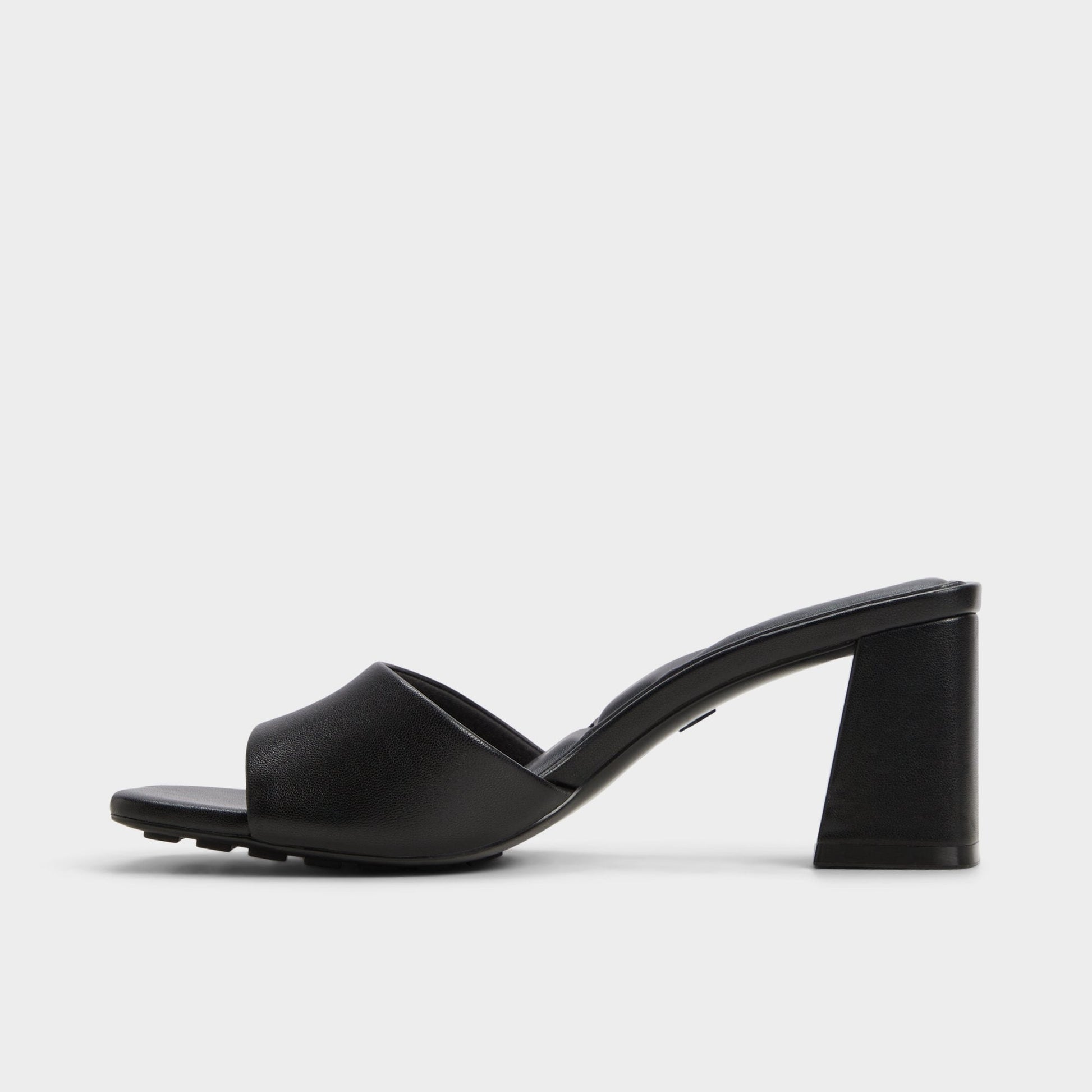 Tisha Black Women's Heeled mules - Heeled mule, Block heel - Black