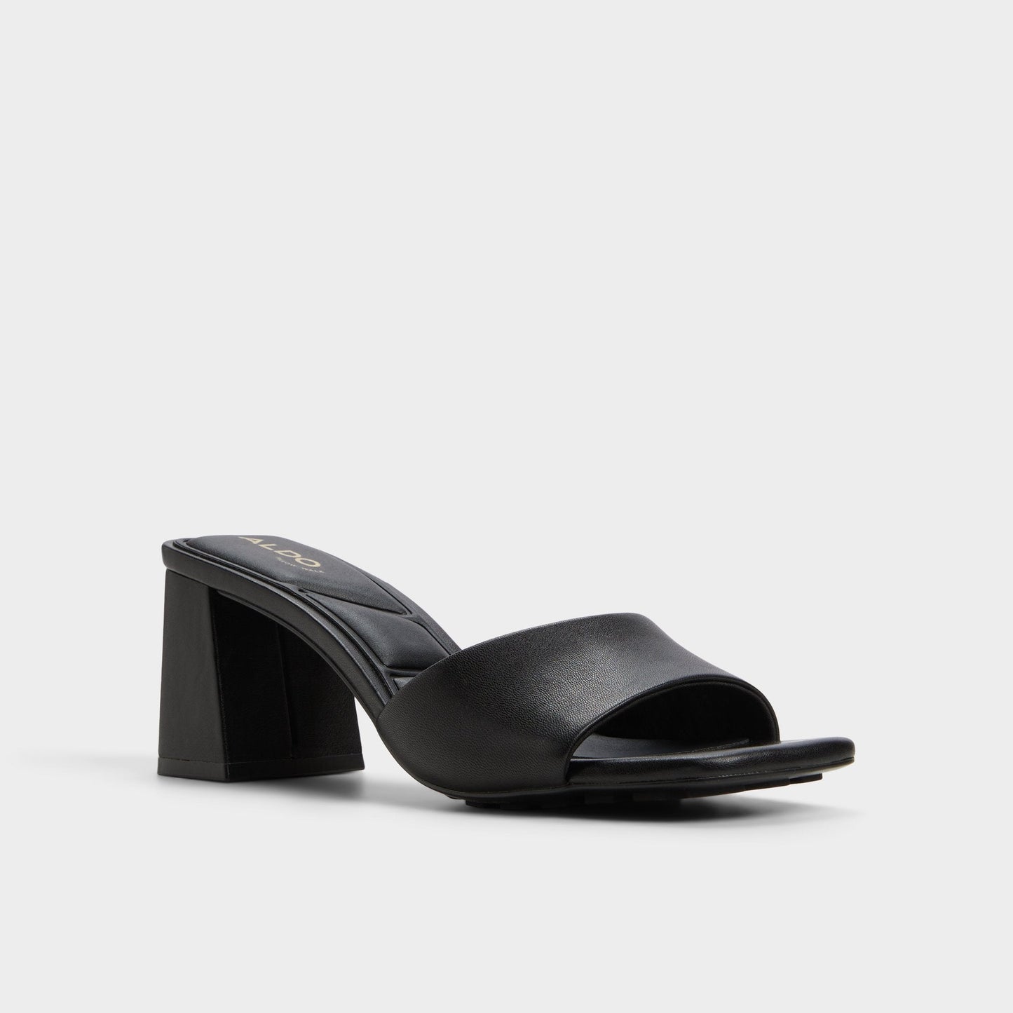 Tisha Black Women's Heeled mules - Heeled mule, Block heel - Black
