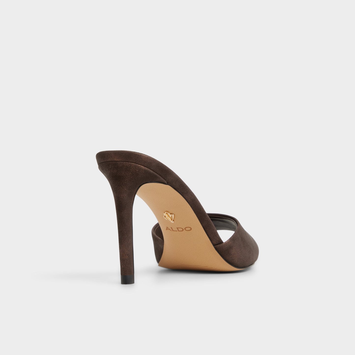Anniebrilden Dark Brown Women's Mule slides - Heeled mule, Stiletto heel - Dark brown