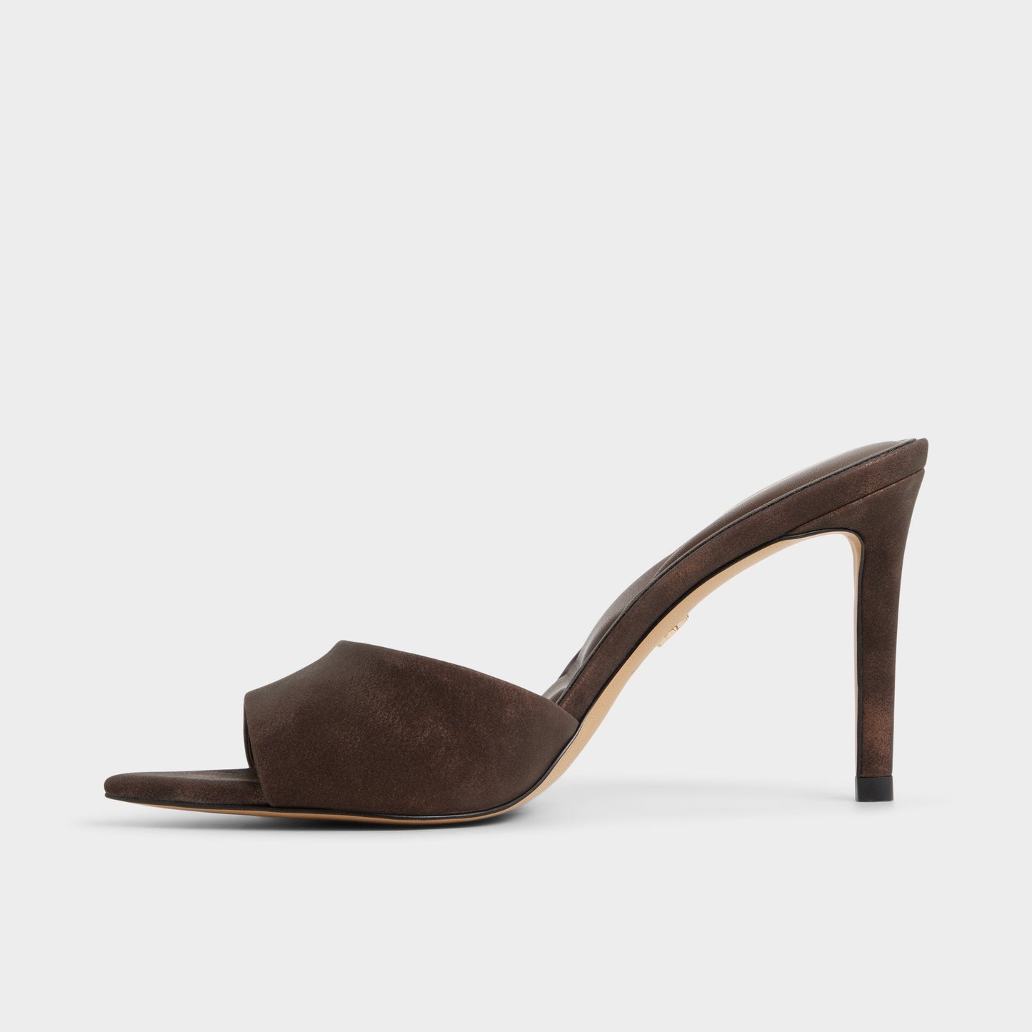 Anniebrilden Dark Brown Women's Mule slides - Heeled mule, Stiletto heel - Dark brown