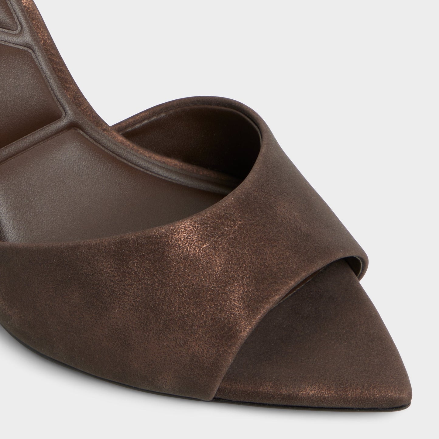 Anniebrilden Dark Brown Women's Mule slides - Heeled mule, Stiletto heel - Dark brown