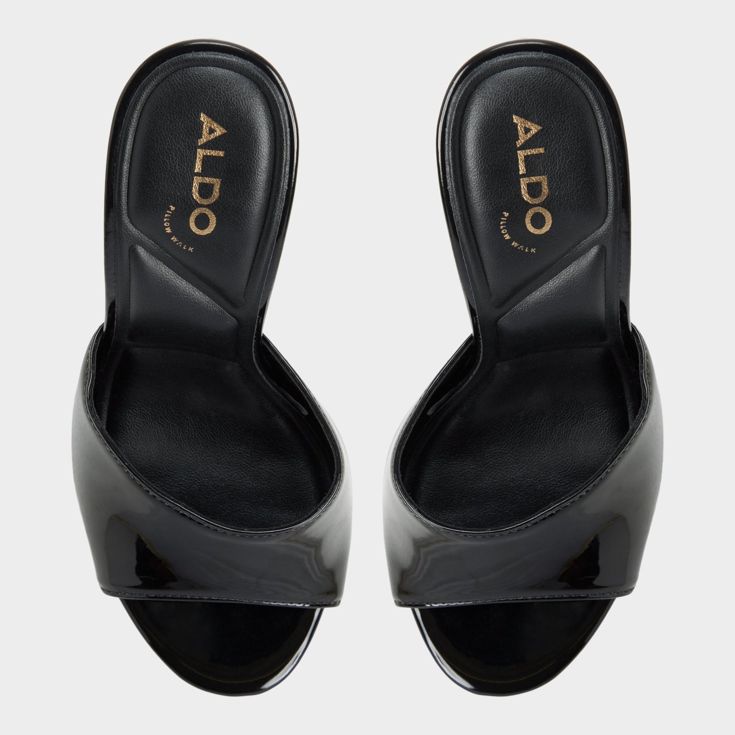Rivieraa in Black - Heeled mule, Platform - Black