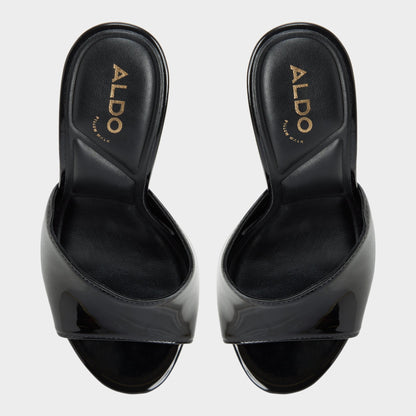 Rivieraa in Black - Heeled mule, Platform - Black