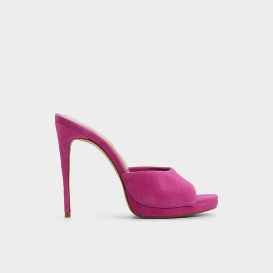 Rivieraa in Dark Pink - Heeled mule, Platform - Dark pink