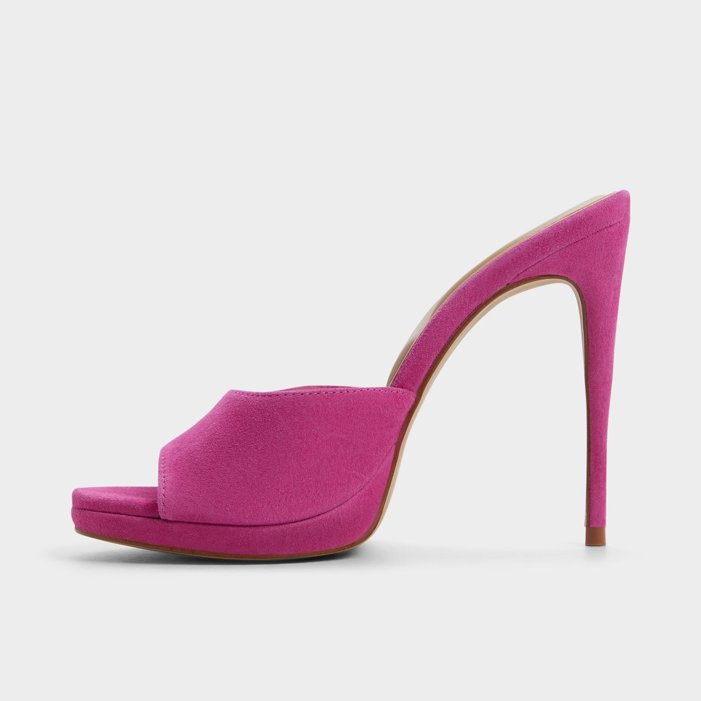 Rivieraa in Dark Pink - Heeled mule, Platform - Dark pink