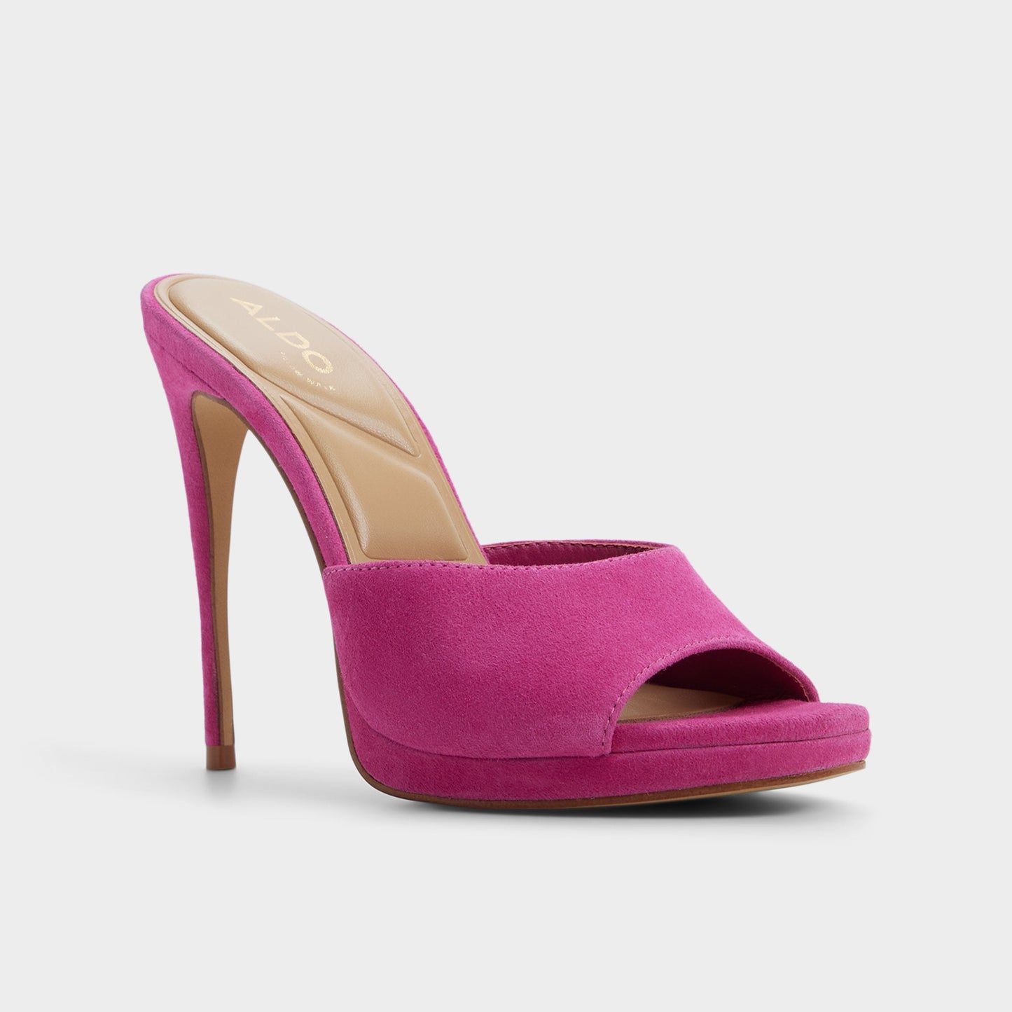 Rivieraa in Dark Pink - Heeled mule, Platform - Dark pink