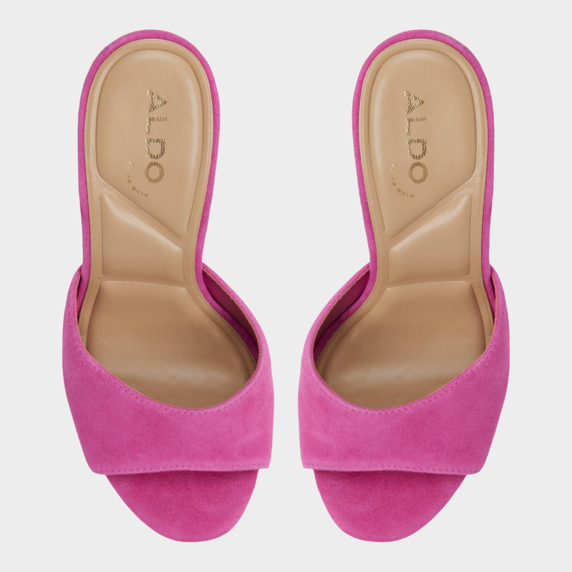 Rivieraa in Dark Pink - Heeled mule, Platform - Dark pink