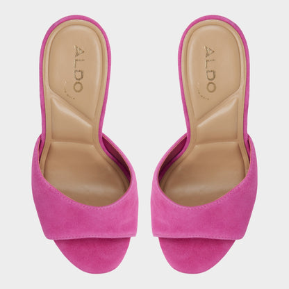 Rivieraa in Dark Pink - Heeled mule, Platform - Dark pink