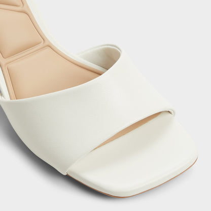 Tisha White Women's Heeled mules - Heeled mule, Block heel - White
