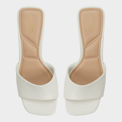 Tisha White Women's Heeled mules - Heeled mule, Block heel - White