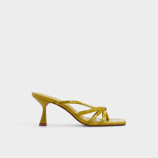 Lumera in Other Yellow - Heeled mule, Stiletto heel - Other yellow