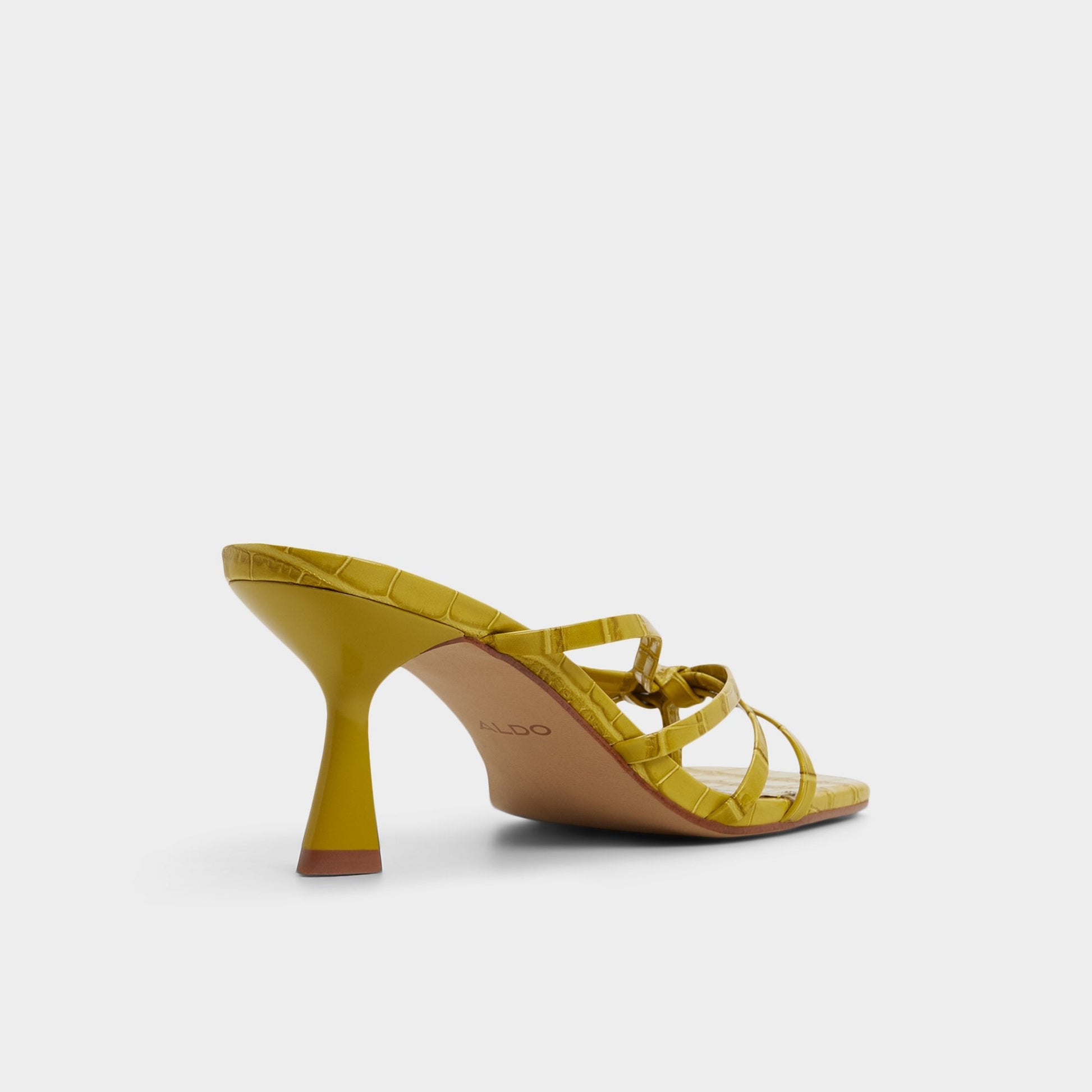 Lumera in Other Yellow - Heeled mule, Stiletto heel - Other yellow