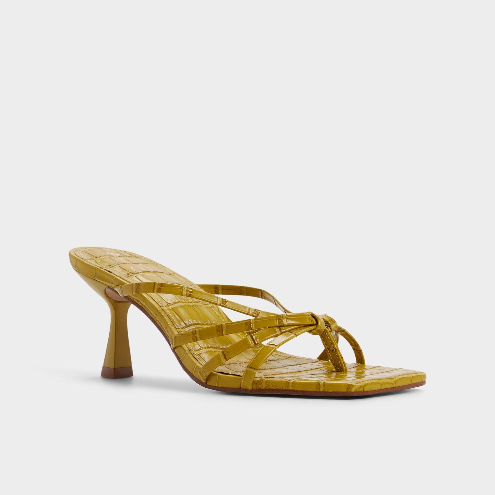 Lumera in Other Yellow - Heeled mule, Stiletto heel - Other yellow