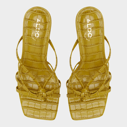 Lumera in Other Yellow - Heeled mule, Stiletto heel - Other yellow