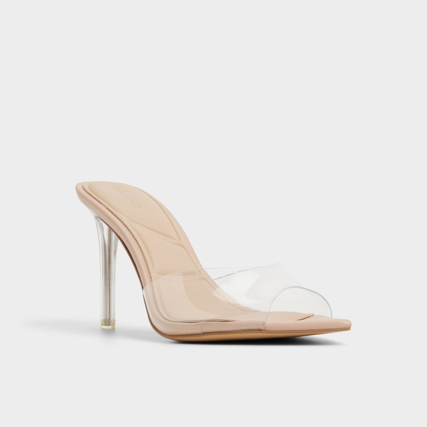 Anitabrilden Beige Women's Mule slides - Heeled mule, Stiletto heel - Beige