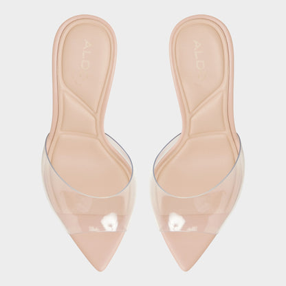 Anitabrilden Beige Women's Mule slides - Heeled mule, Stiletto heel - Beige