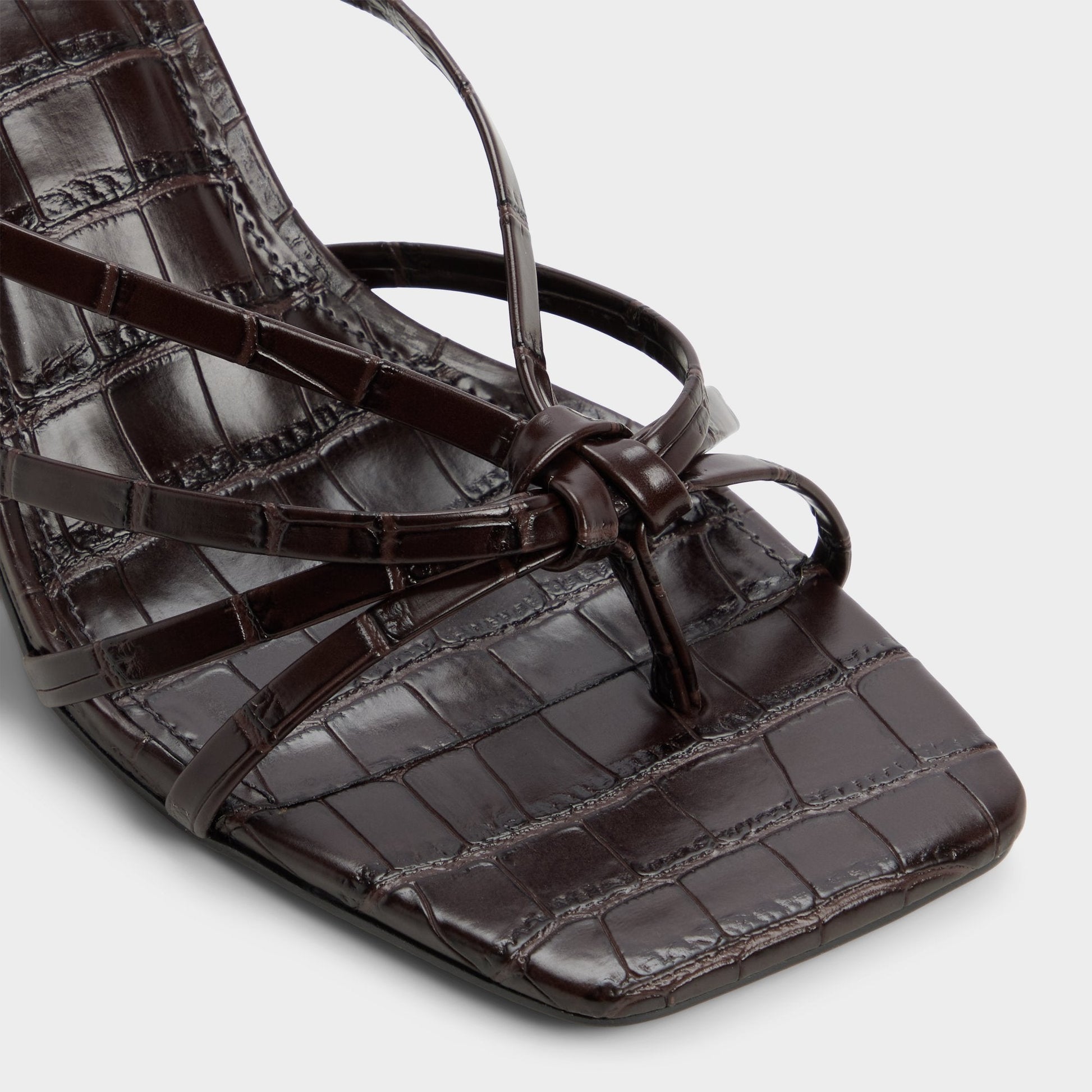 Lumera in Dark Brown - Heeled mule, Stiletto heel - Dark brown