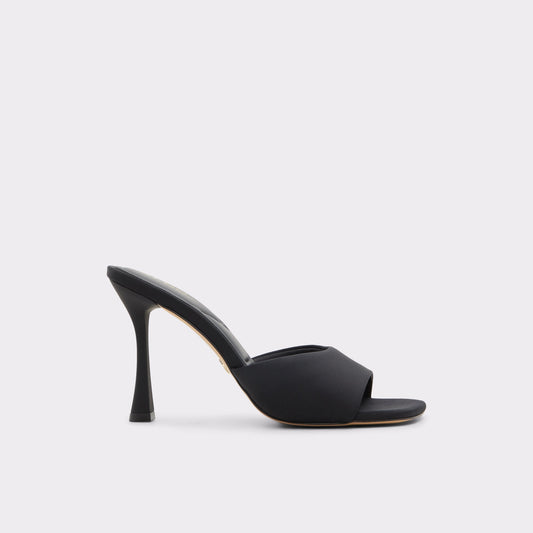 Evadalia Black Women's Heeled mules - Heeled mule, Stiletto heel - Black