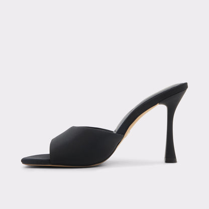 Evadalia Black Women's Heeled mules - Heeled mule, Stiletto heel - Black