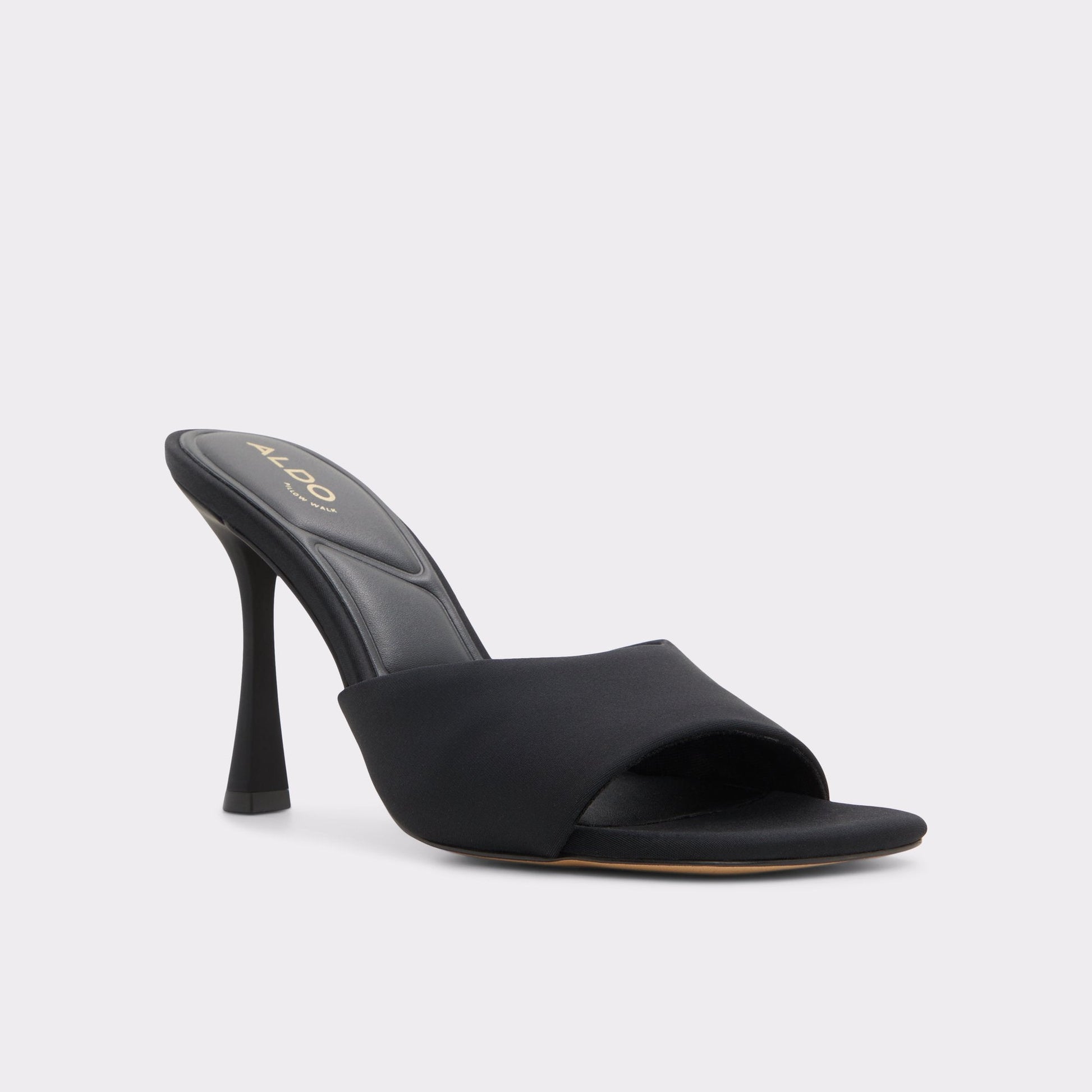 Evadalia Black Women's Heeled mules - Heeled mule, Stiletto heel - Black