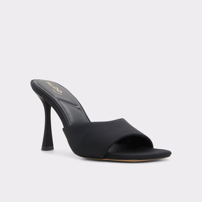 Evadalia Black Women's Heeled mules - Heeled mule, Stiletto heel - Black