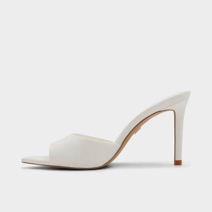 Anniebrilden White Women's Heeled mules - Heeled mule, Stiletto heel - White