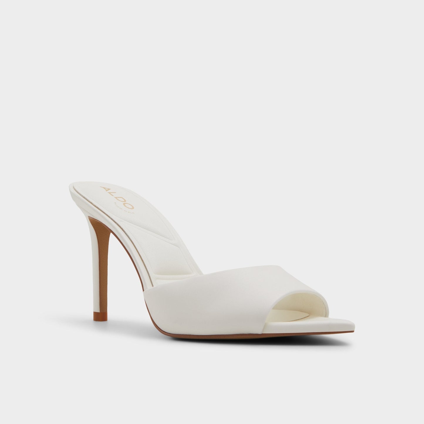 Anniebrilden White Women's Heeled mules - Heeled mule, Stiletto heel - White