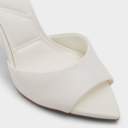 Anniebrilden White Women's Heeled mules - Heeled mule, Stiletto heel - White