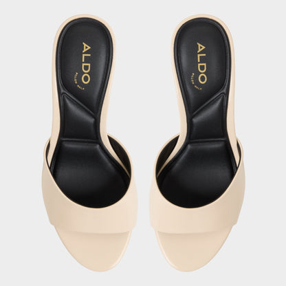 Annaberaen in Light Beige - Heeled mule, Stiletto heel - Light beige