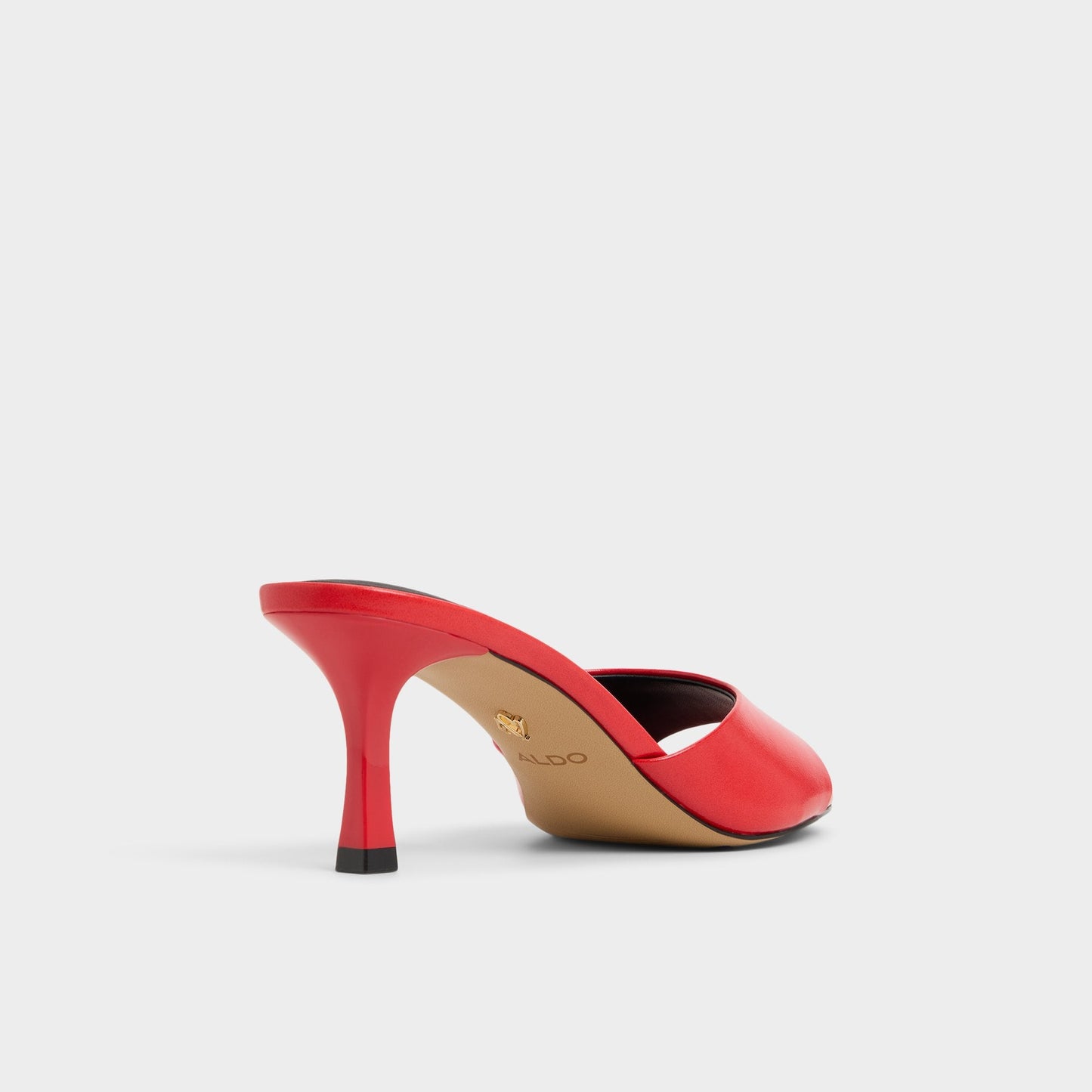 Annaberaen in Bright Red - Heeled mule, Stiletto heel - Bright red