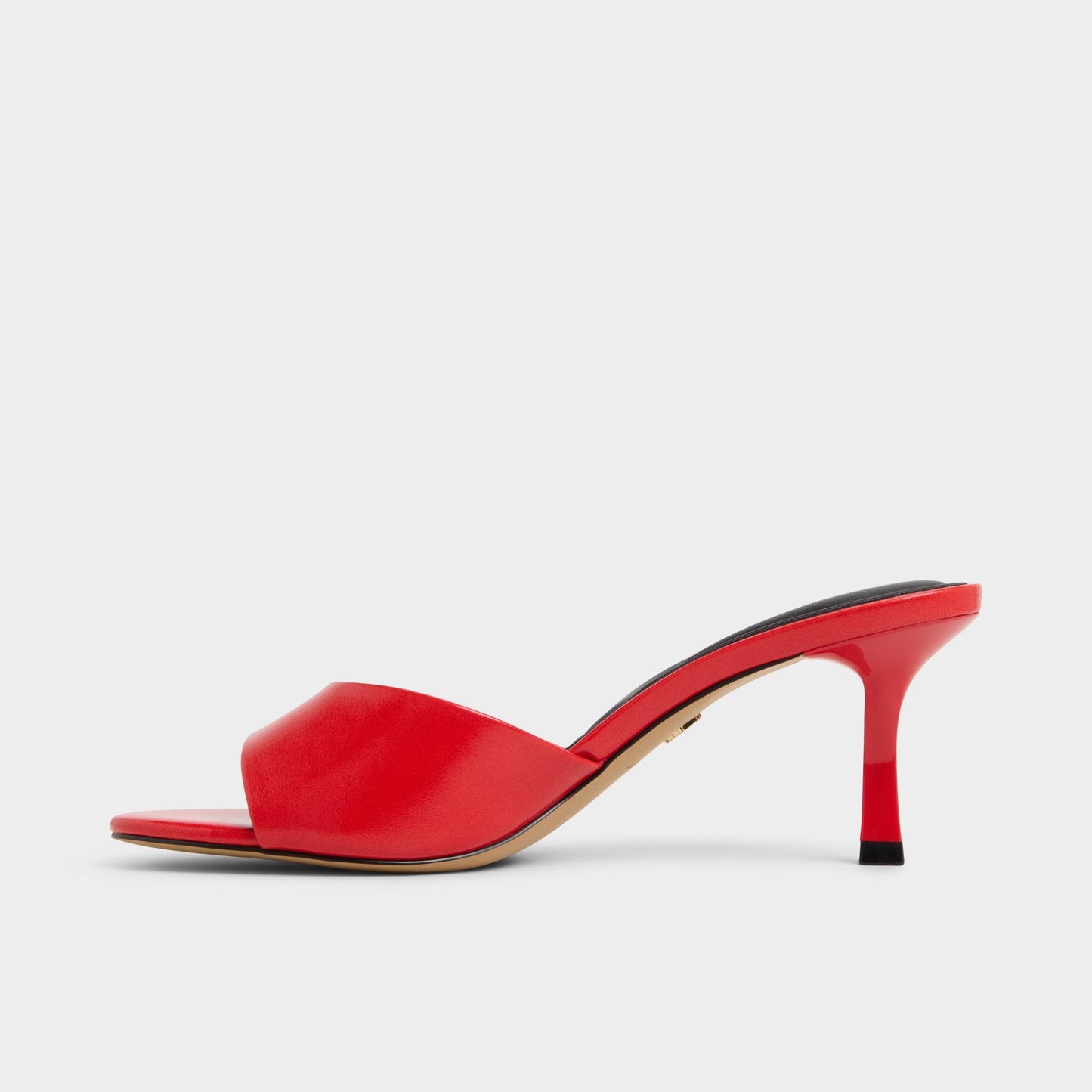 Annaberaen in Bright Red - Heeled mule, Stiletto heel - Bright red