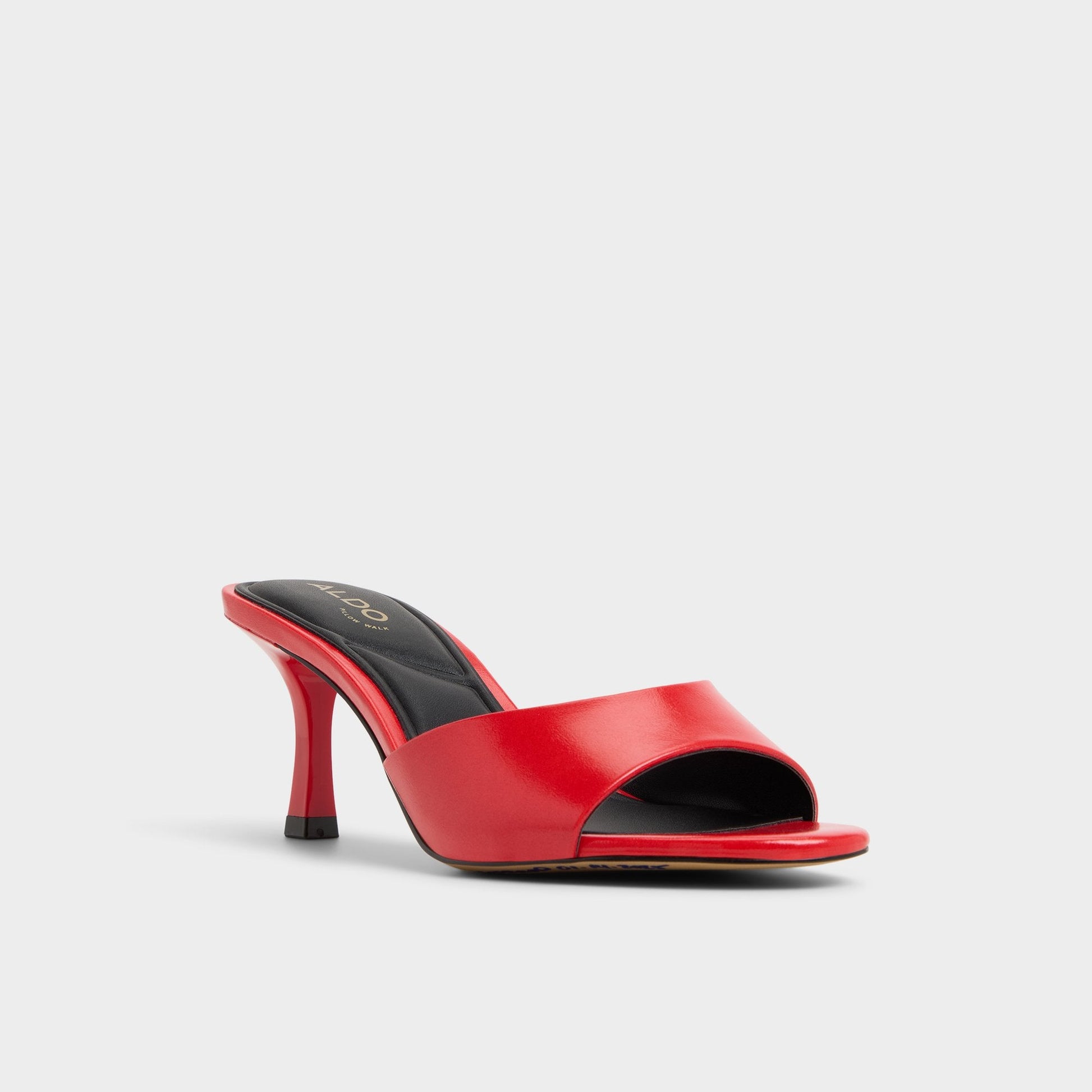 Annaberaen in Bright Red - Heeled mule, Stiletto heel - Bright red