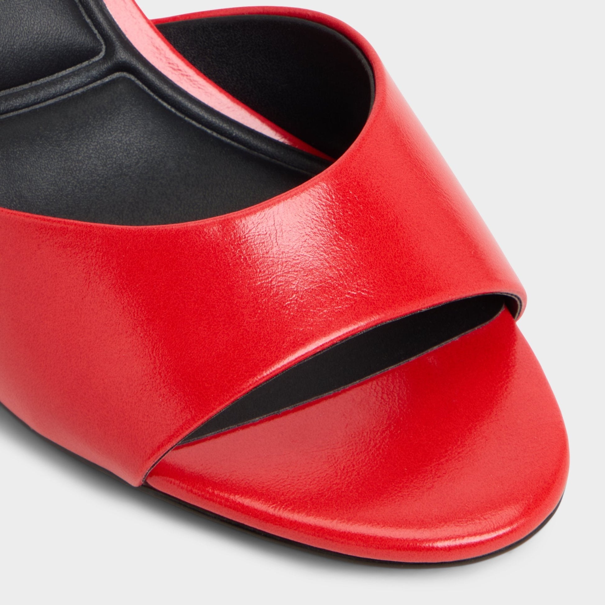 Annaberaen in Bright Red - Heeled mule, Stiletto heel - Bright red