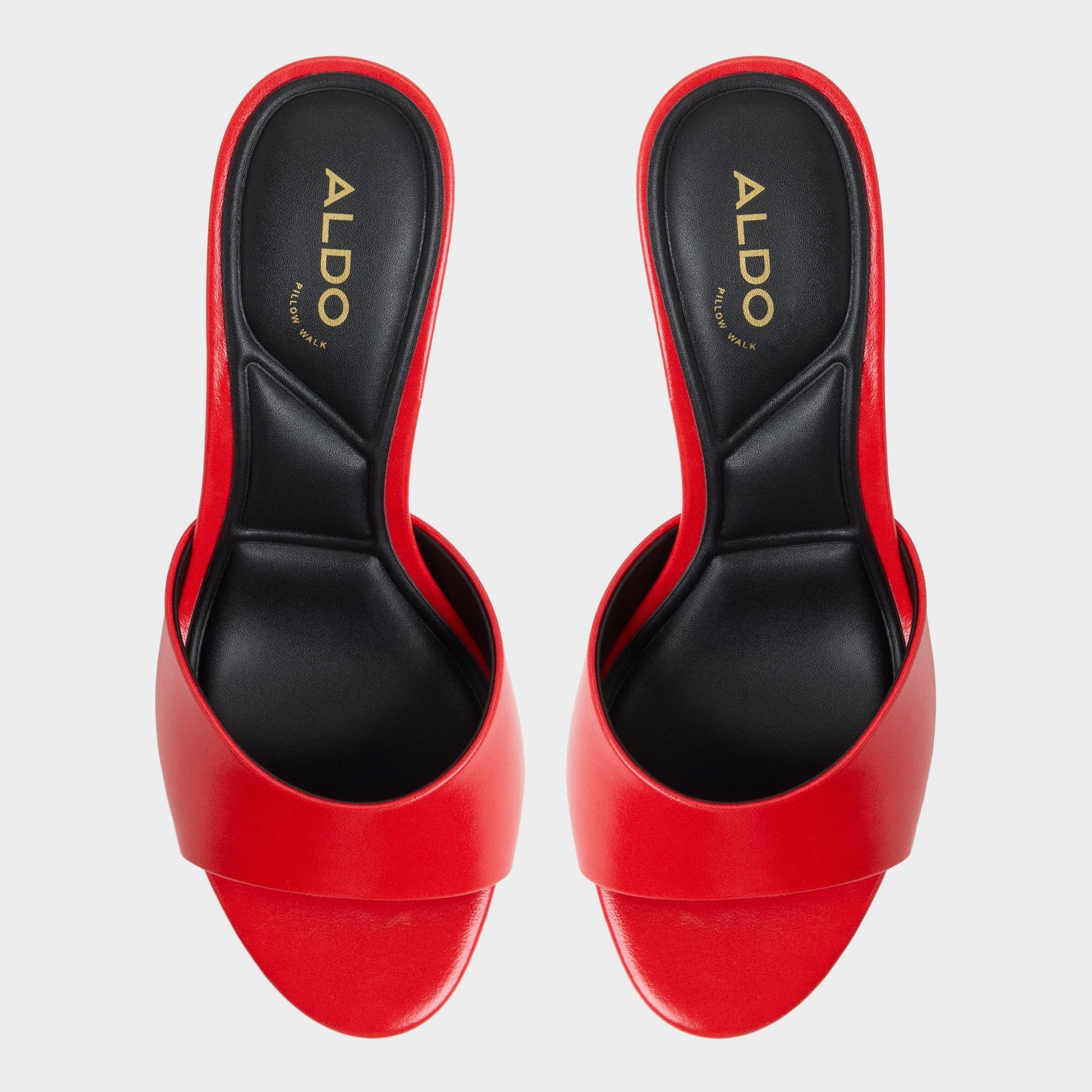 Annaberaen in Bright Red - Heeled mule, Stiletto heel - Bright red