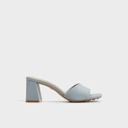 Tisha Other Blue Women's Heeled mules - Heeled mule, Block heel - Other Blue