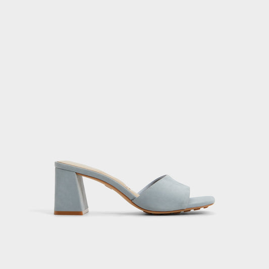 Tisha Other Blue Women's Heeled mules - Heeled mule, Block heel - Other Blue