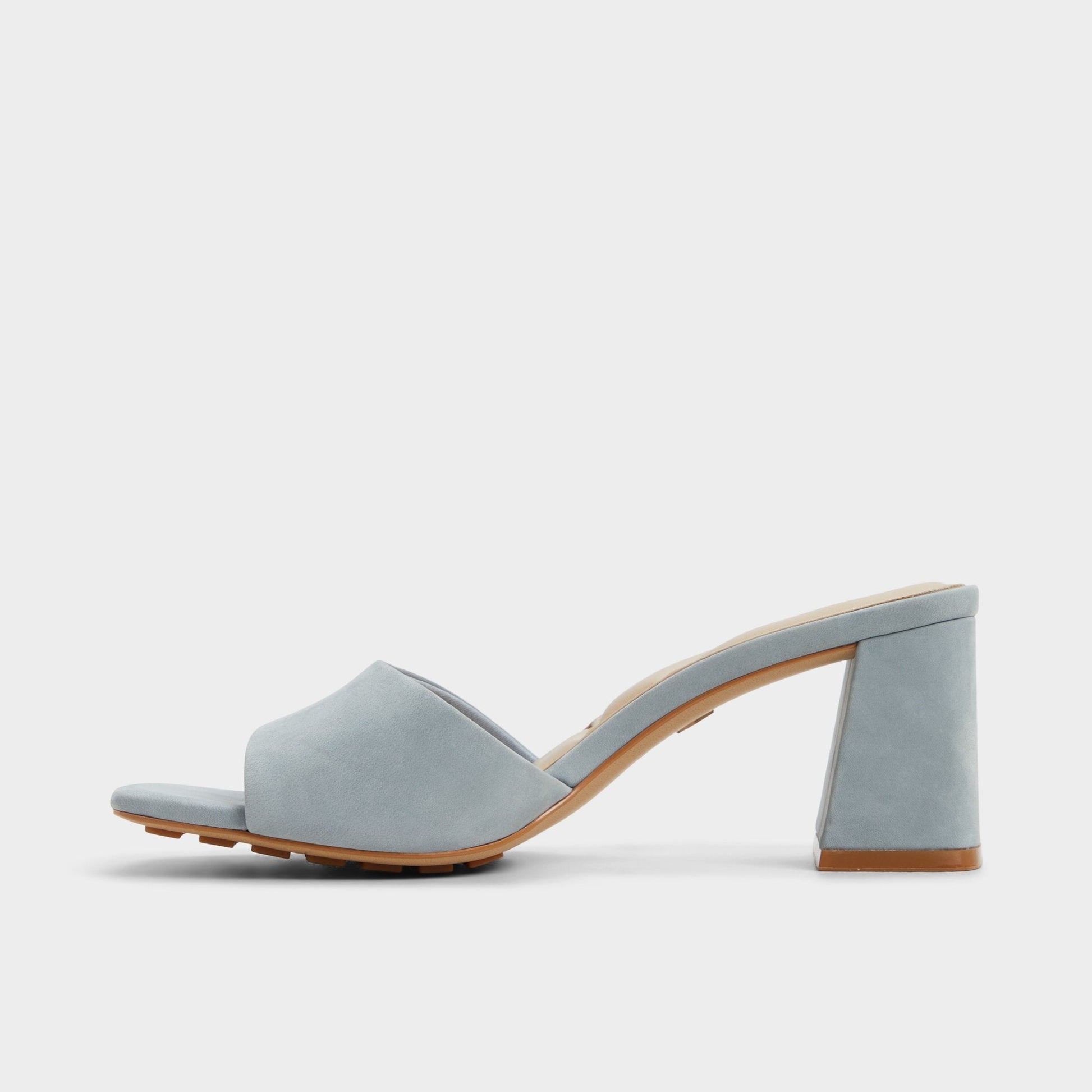 Tisha Other Blue Women's Heeled mules - Heeled mule, Block heel - Other Blue