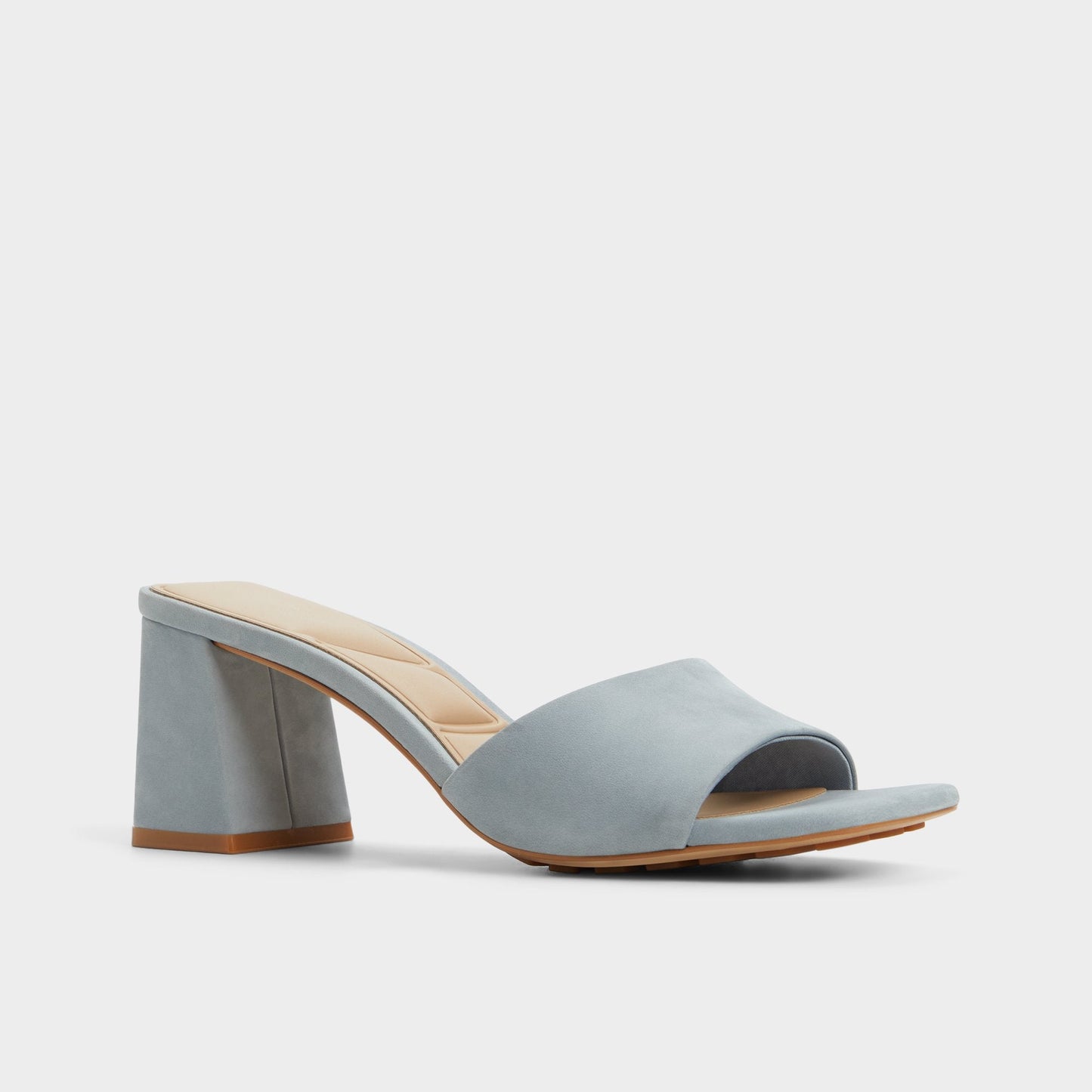 Tisha Other Blue Women's Heeled mules - Heeled mule, Block heel - Other Blue