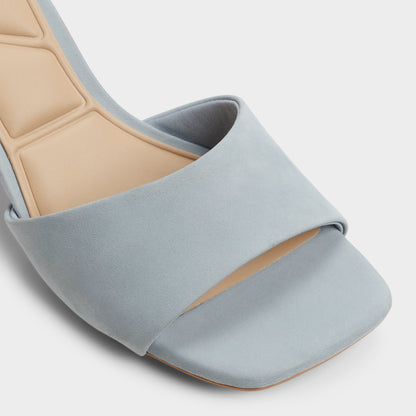 Tisha Other Blue Women's Heeled mules - Heeled mule, Block heel - Other Blue