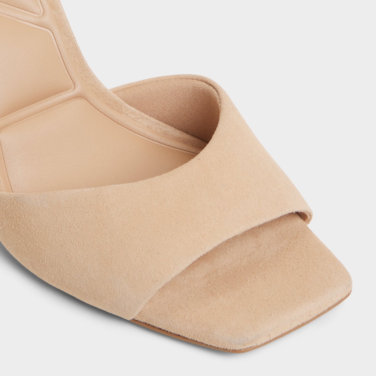 Jennifer in Medium Beige - Heeled mule, Stiletto heel - Medium Beige