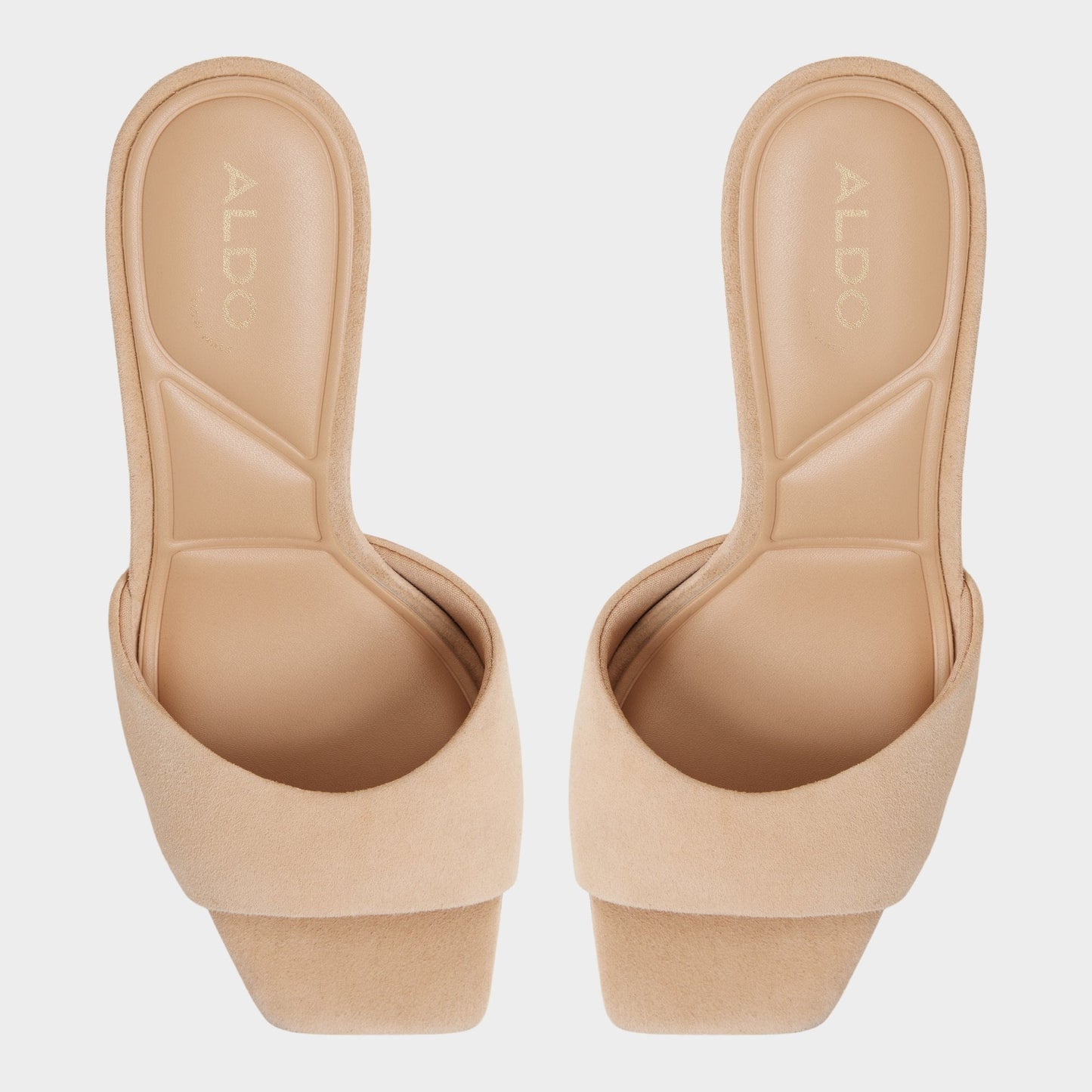 Jennifer in Medium Beige - Heeled mule, Stiletto heel - Medium Beige
